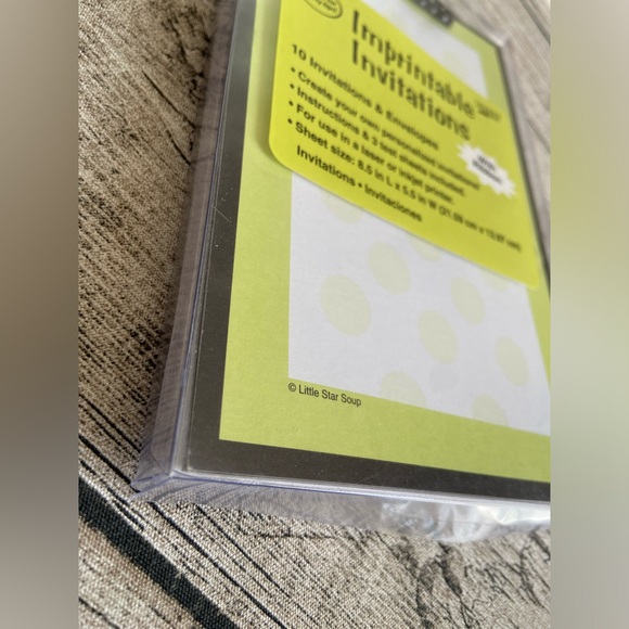 NEW in box. Box of 10 printable invitations + 10 envelopes. - Picture 4 of 5